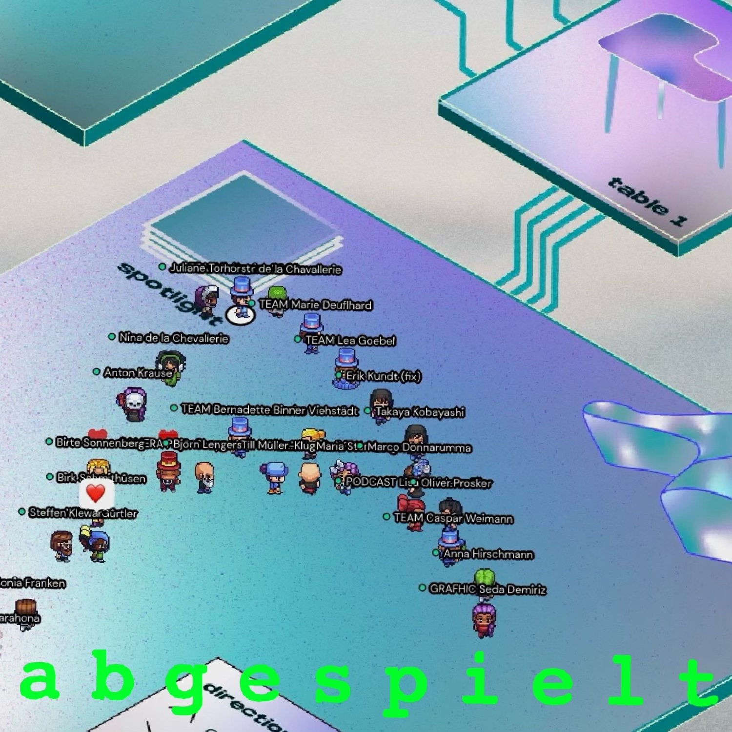 abgespielt